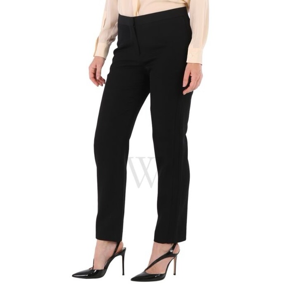 Burberry Black Wool Cropped Tailored Trousers - Picture 2 of 9